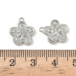 Рождественские подвески из латуни с микропаве из прозрачных кубических цирконий KK-A280-03G-P