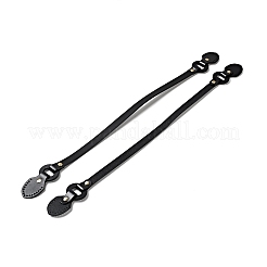 Пришивание ручек из воловьей кожи на концах листьев&nbsp;FIND-D027-15B