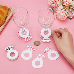 Papier-Diamant-Ring-Weinglas-Anhänger-Tags&nbsp;AJEW-WH0001-71B