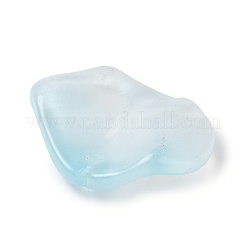 ガラスチャーム  赤いユリ  貝殻の形のチャーム  空色  15.5x20x5mm  穴：1.4mm&nbsp;GLAA-A011-05A