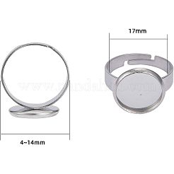 Verstellbare Fingerringkomponenten aus Edelstahl 304&nbsp;STAS-UN0001-10