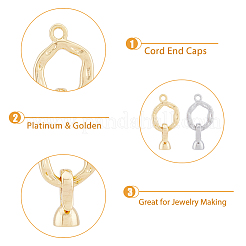 8 комплект двухцветных латунных раскладывающихся застежек KK-DC0003-20