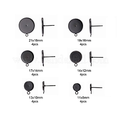 24 pieza de 6 tamaños de pendientes de acero inoxidable 304&nbsp;STAS-ZZ0001-02EB