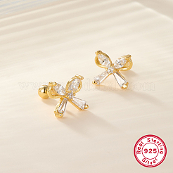 Boucles d'oreilles papillon en argent et zircon&nbsp;IY5354-1