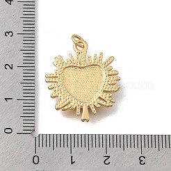 Подвески в форме сердца из латуни и эмали&nbsp;KK-D431-052G