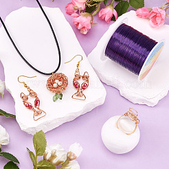 Круглая медная проволока для бисероплетения для изготовления украшений&nbsp;YS-TAC0004-0.3mm-08