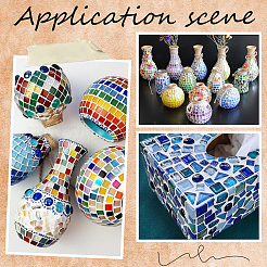 200 шт. мозаика из стекла цвета радуги&nbsp;GLAA-SP0001-15