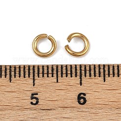 304ステンレススチールオープン丸カン  イオンプレーティング（ip）  ゴールドカラー  5x1mm  18ゲージ  内径：3mm&nbsp;X-STAS-Z137-01G-03
