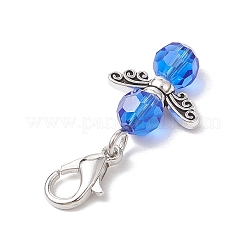 10шт 10-х цветный стеклянный ангел подвесной декор HJEW-JM02817