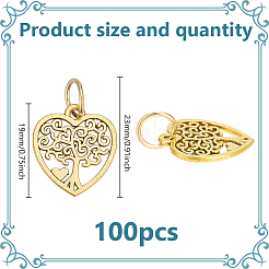 100 шт. Подвески из сплава в тибетском стиле&nbsp;PALLOY-GO00038