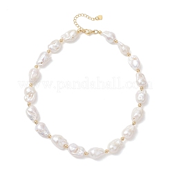 Натуральные барочные жемчужные ожерелья из бисера кеши для женщин&nbsp;NJEW-JN05870