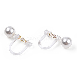 Преобразователь серьги-клипсы из смолы с бусинами из абс-пластика STAS-T064-02G