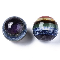 Собранные бусины из натуральной красной яшмы и топаза G-S375-003