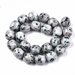 Fili di perle di diaspro / kiwi di sesamo naturale&nbsp;G-S359-221