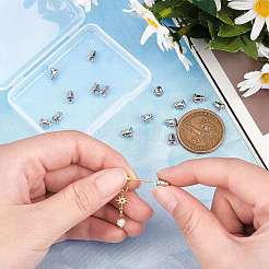 8 пара латунных гаек для ушей/задних частей сережек&nbsp;KK-CN0001-06A