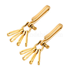 2шт. прочные латунные брелки с 4 шт. застежками-кнопками FIND-PH0020-96