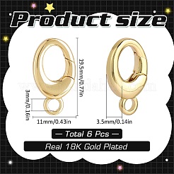 6 шт. латунные пружинные кольца-затворы FIND-SC0010-92