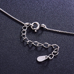 Прекрасное ожерелье из стерлингового серебра с родиевым покрытием JN489A