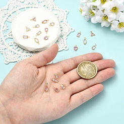 20 pz 10 stili ottone micro pavé zirconia cubica charms&nbsp;KK-YW0004-67