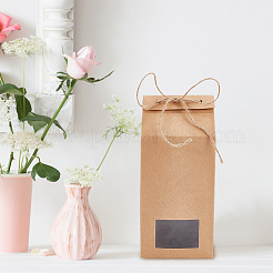 Складная коробка из крафт-бумаги с видимым окном CON-WH0087-98