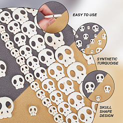4 нити 4 стилей окрашенных синтетических бирюзовых бусин наборы нитей G-AR0005-41A