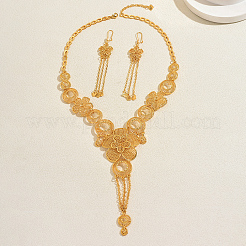 Элегантные серьги и колье из сплава с ажурными цветочными кисточками для женщин.&nbsp;FZ8785