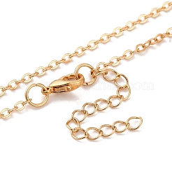 Chaîne de câble en laiton pavé de zircone cubique transparente&nbsp;LS-NJEW-U006-02C-KCG