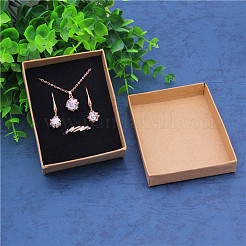 Картонные коробки для ювелирных изделий из крафт-бумаги&nbsp;CBOX-WH0001-D04