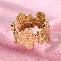 Открытое манжетное кольцо из нержавеющей стали 304 RJEW-C067-23G