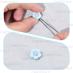 60 шт. 6-х цветные пуговицы с тремя отверстиями на пластиковой ножке&nbsp;BUTT-CY0001-26A