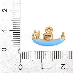 304ステンレスペンダント  エナメル  ゴンドラボートのチャーム  ゴールドカラー  10x16x4mm  穴：1.2mm&nbsp;STAS-D264-01G