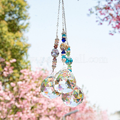 3 шт. 3-х цветные стеклянные подвесные украшения в форме капли&nbsp;FIND-SP0002-52