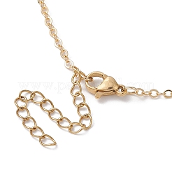Collier pendentif papillon en coquillage naturel avec chaînes câblées en laiton&nbsp;NJEW-TA00133