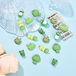 18шт 6 стиля непрозрачные подвески из смолы&nbsp;RESI-YW0004-56