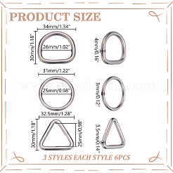 18 шт. 3-х стилевых соединительных колец из нержавеющей стали STAS-AR0002-66