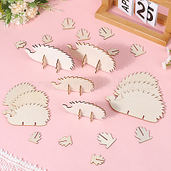 1 набор незаконченных деревянных ёжиков&nbsp;WOOD-SP0001-68