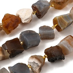 Нити бусин из необработанного натурального серого агата G-Z087-B20