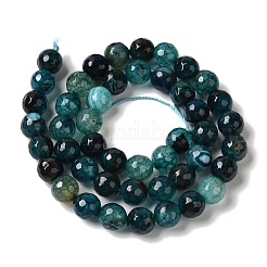 Окрашенные и нагретые нити натуральных агатовых бус с жилами дракона X-G-P539-A01-28