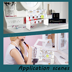 3-ярусные собранные акриловые подставки для серег EDIS-WH0006-53