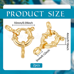 2 шт. 925 пружинные кольцевые застежки из стерлингового серебра FIND-PH0022-63G