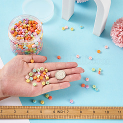 1000шт 4 стиля непрозрачные акриловые бусины&nbsp;MACR-CW0001-07