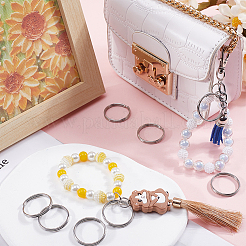 50 шт. фурнитура для брелока из нержавеющей стали 304 STAS-SC0008-13