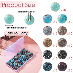 110шт 10 цвета непрозрачные акриловые бусины OACR-TA0002-52