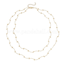 Латунные двухслойные ожерелья NJEW-JN05388