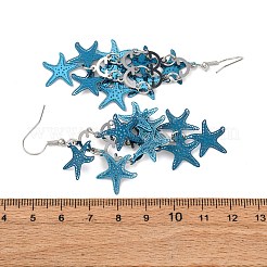 Серьги-подвески в виде морских звезд из нержавеющей стали 430&nbsp;EJEW-A137-11P-02