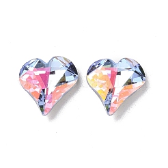 Стеклянные кабошоны со стразами в стиле AB&nbsp;RGLA-J017-B-LA