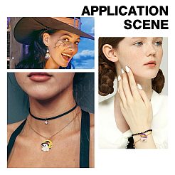 24шт 12 стиля хэллоуин тема сплава эмаль подвески ENAM-SC0003-35