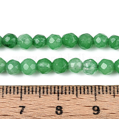 Teñidos naturales blancas abalorios de jade hebras&nbsp;G-T139-4mm-60-17