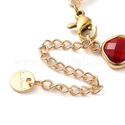 Браслеты-цепочки из разноцветных стеклянных звеньев&nbsp;BJEW-B075-02