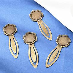 Eisen Lesezeichen Cabochon Fassung&nbsp;PALLOY-S033-09AB-NR